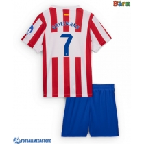 Fotballdrakt Barn Atletico Madrid Antoine Griezmann #7 Hjemmedraktsett 2025-26 Kortermet (+ Korte bukser)